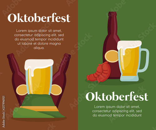 Oktoberfest festival design with icon vectot ilustration
