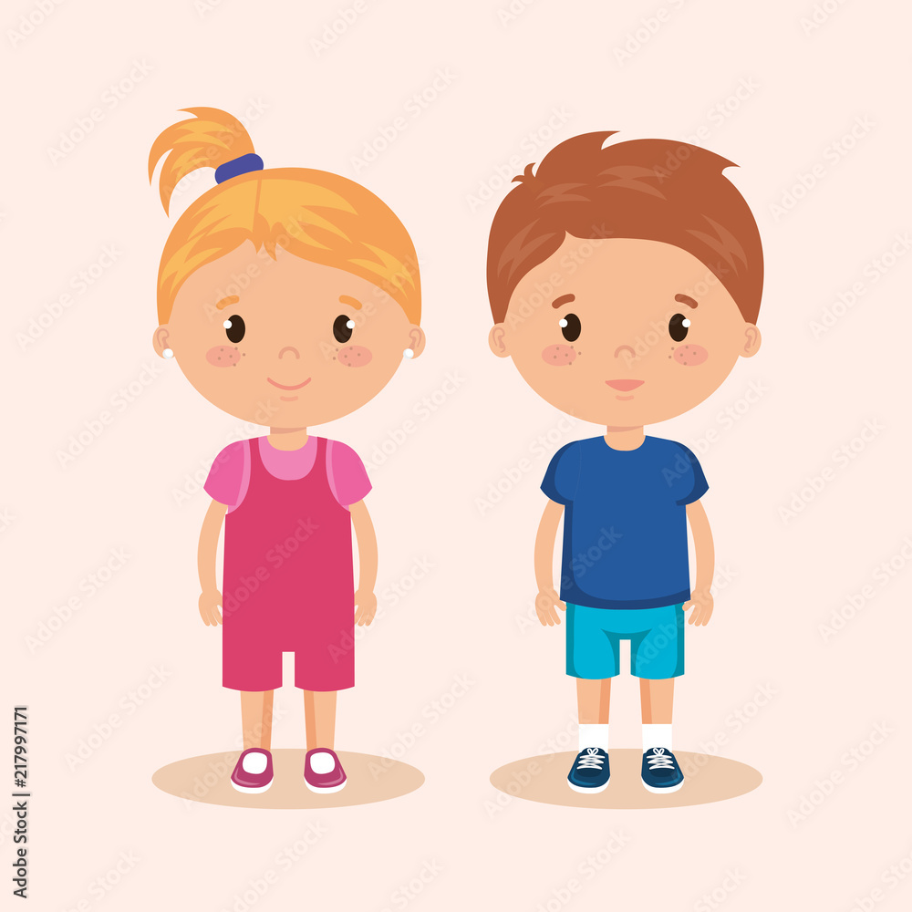 cute and little kids couple