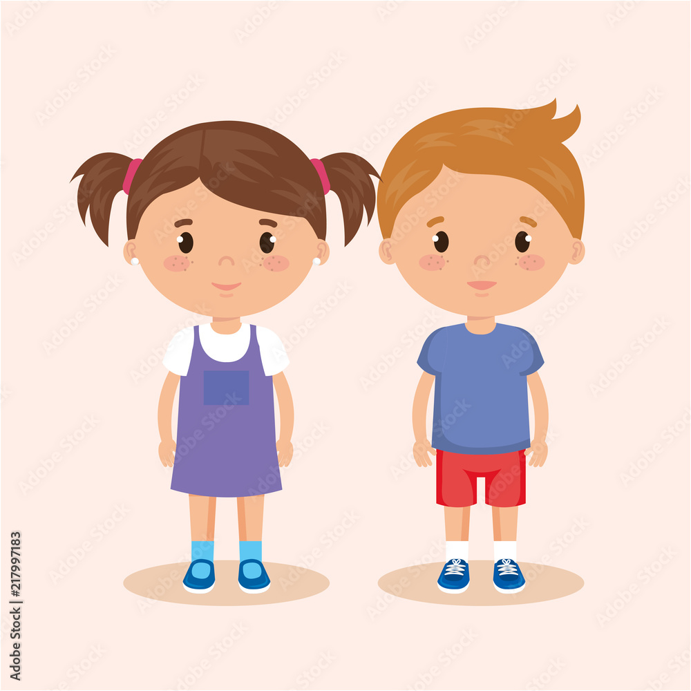 cute and little kids couple