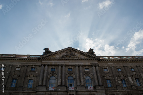 Sun Rays Over Building