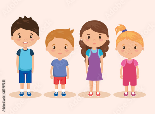 cute and little kids group