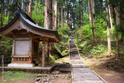 国宝 羽黒山五重塔周辺の風景