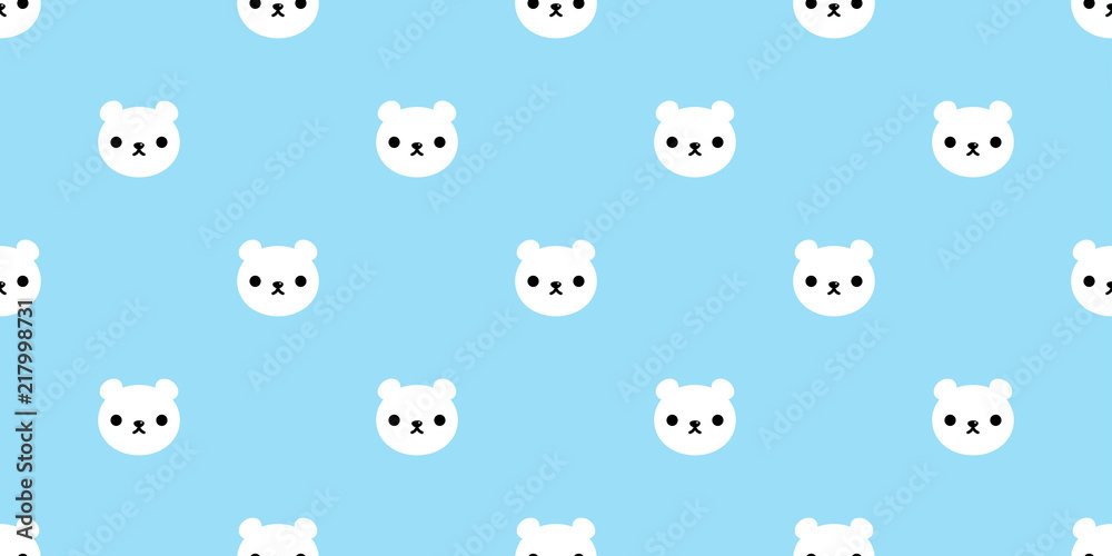 bear seamless pattern polar bear vector panda teddy background isolated repeat wallpaper bear seamless pattern polar bear vector panda teddy background isolated repeat wallpaper
