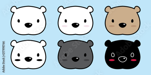 Bear vector polar Bear icon logo cartoon character illustration doodle symbol clip art