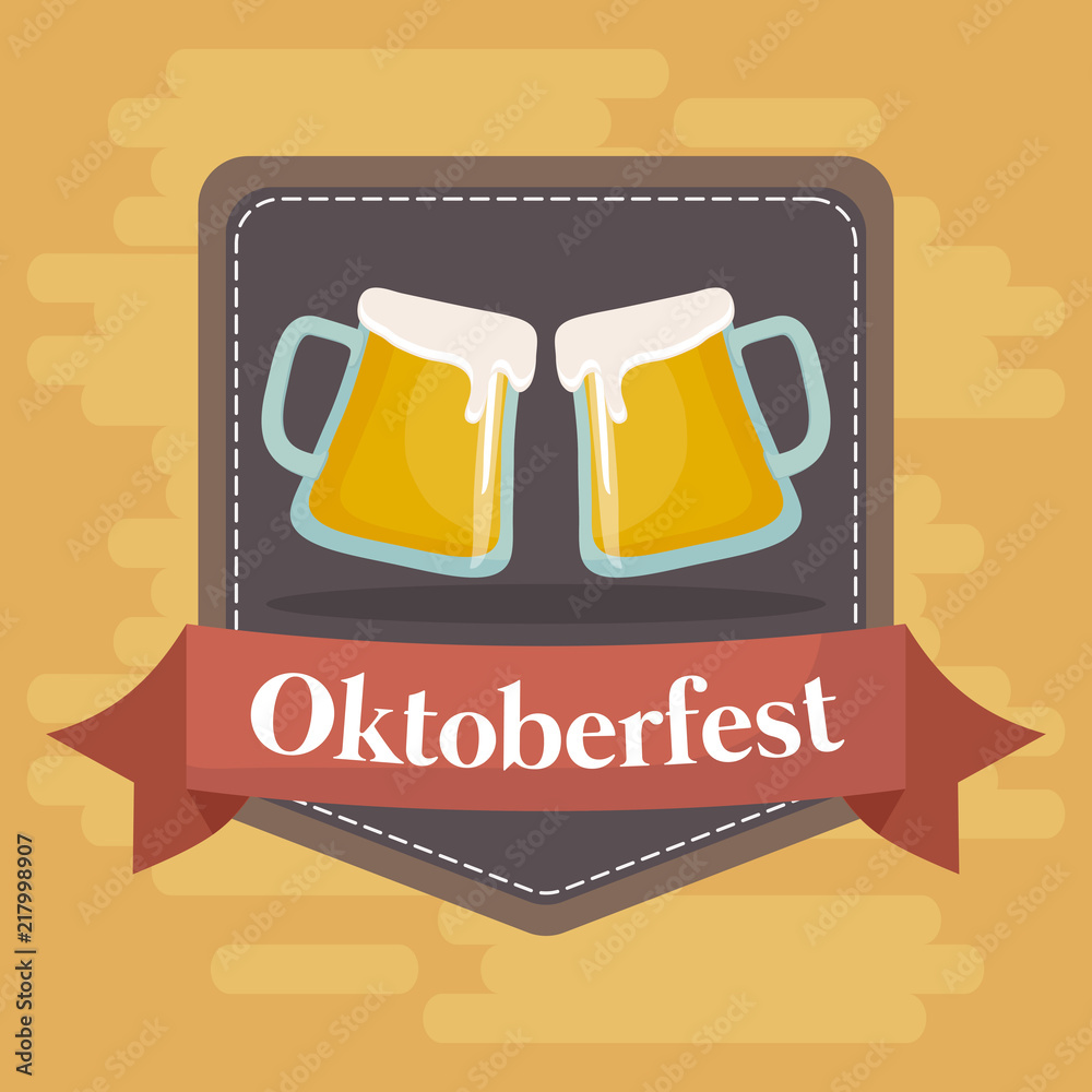 Naklejka premium Oktoberfest festival design with icon vectot ilustration