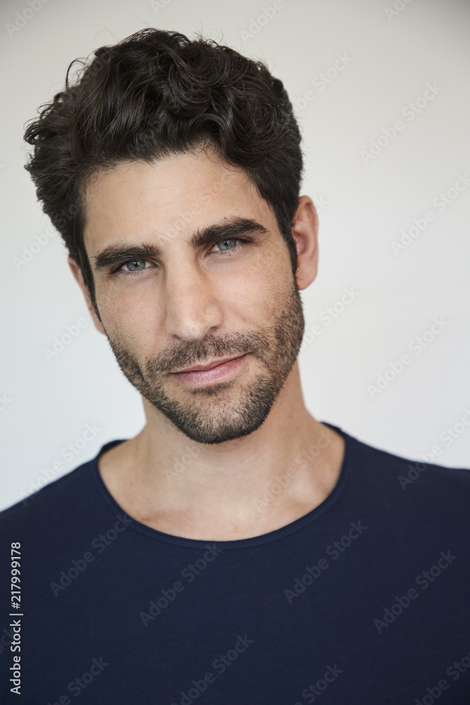 Blue eyed guy in portrait, studio Blue eyed guy in portrait, studio