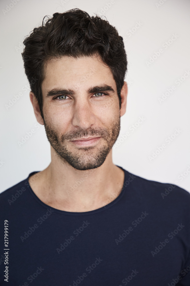 Blue eyed man looking to camera Blue eyed man looking to camera
