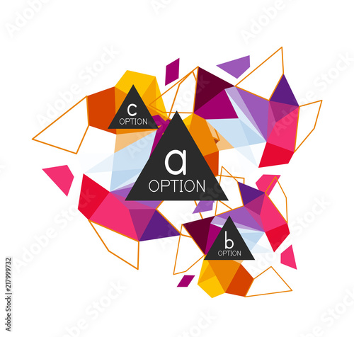 Triangle infographics design layout