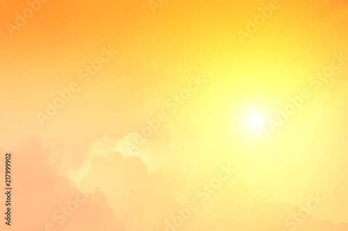 Morning sun light orange hot zone.
