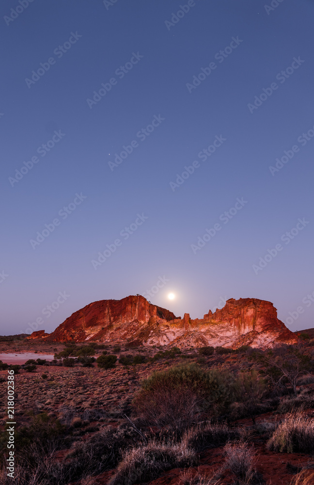 Moon rise, Rainbow Valley Conservation Reserve