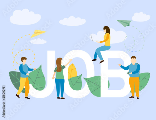 Job concept of freelance with Business standing for team work 