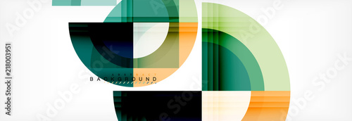 Vector circular geometric abstract background