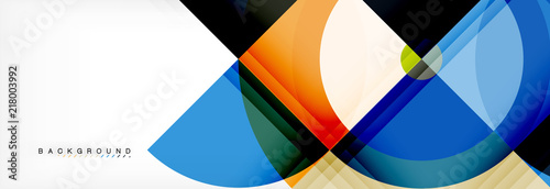 Vector circular geometric abstract background