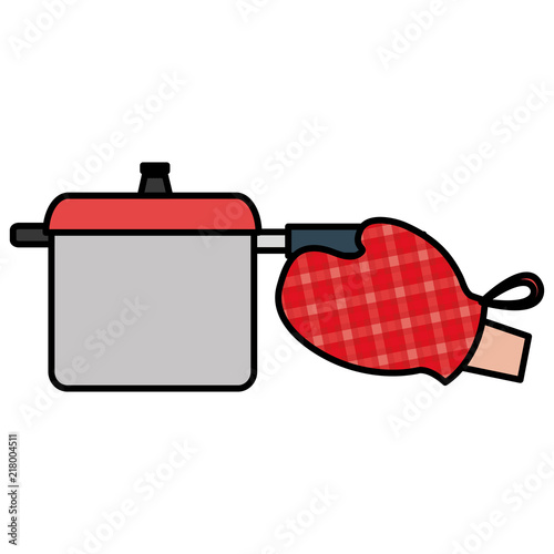 glove kitchen with pot