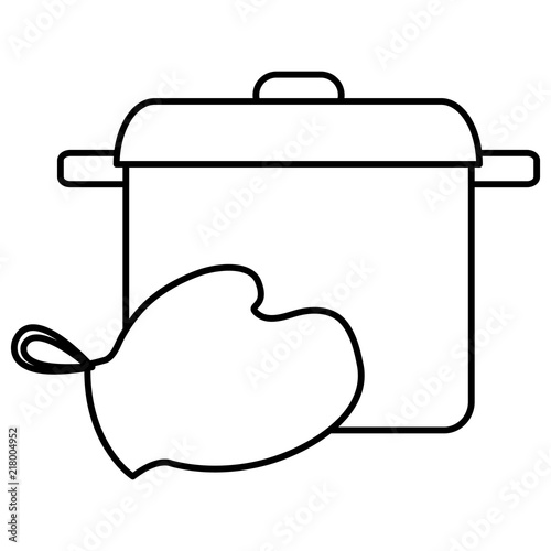 glove kitchen with pot