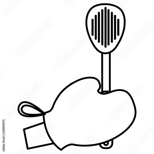 glove kitchen with spatule