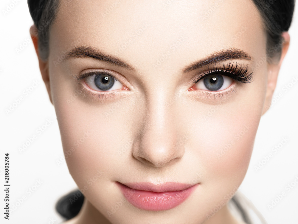 Lashes woman face eyes closeup Lashes woman face eyes closeup