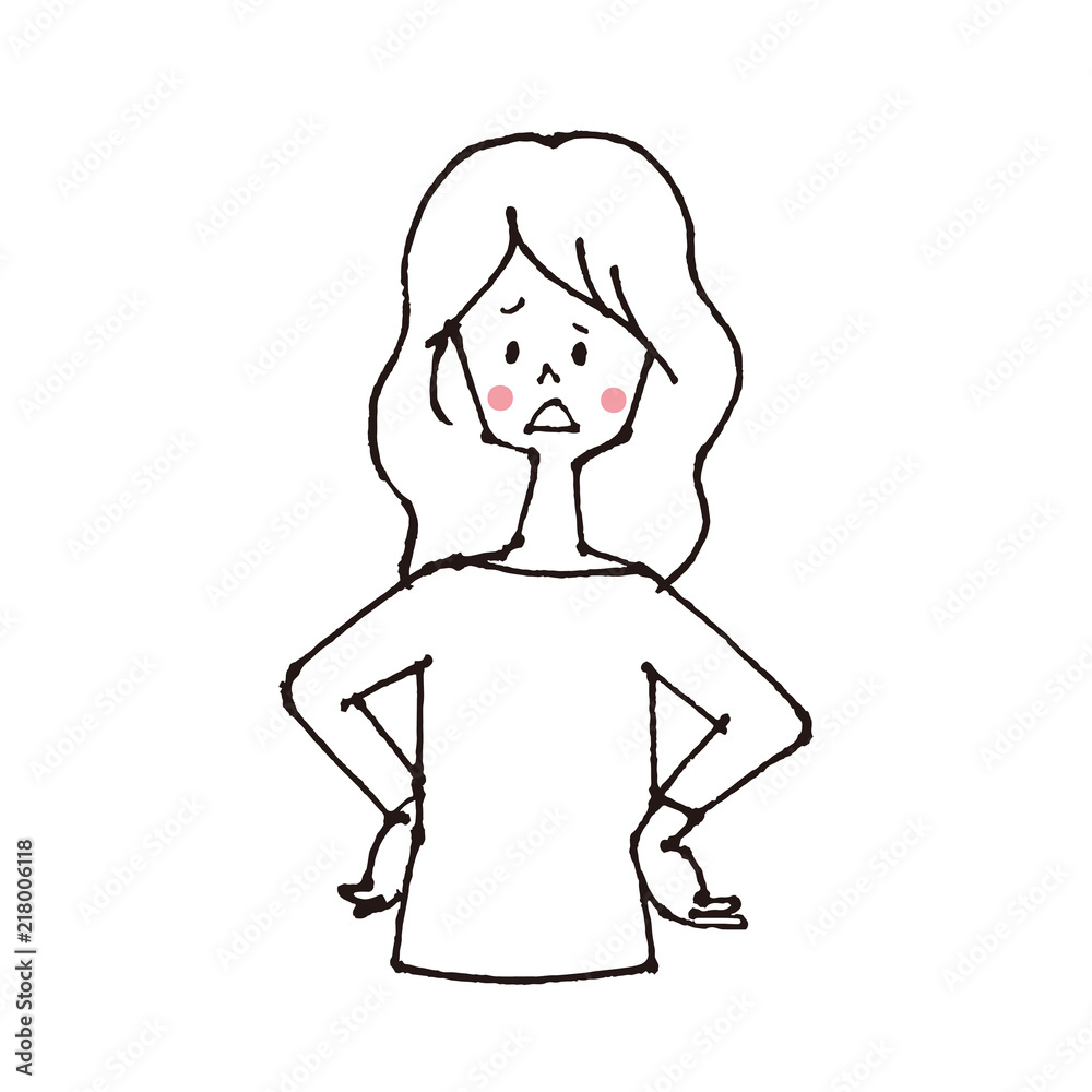 不満を持つ女性