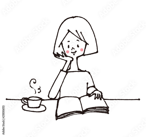 読書をする女性