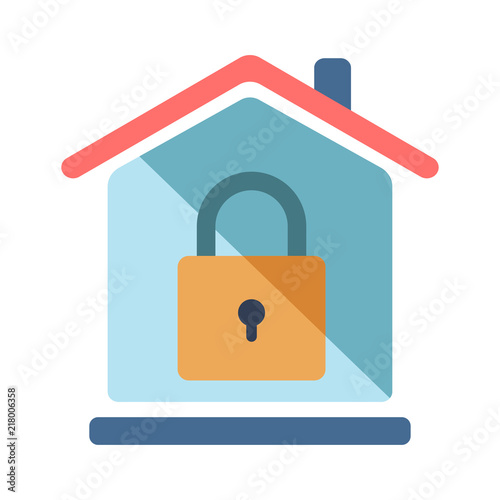 Safe house flat illustration