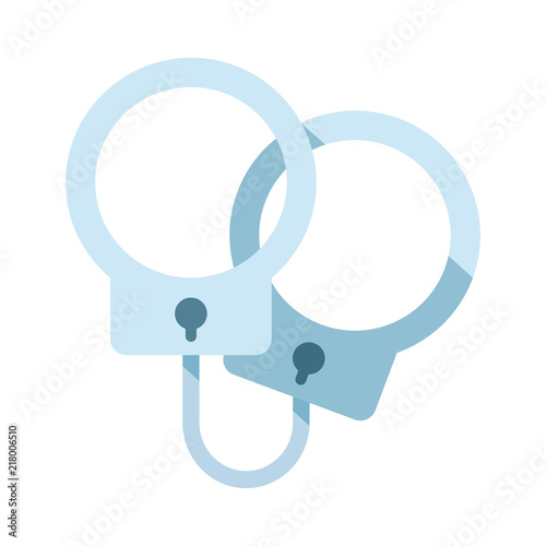Handcuffs flat illustration
