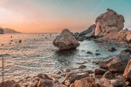 Mediterranean evening beach photo