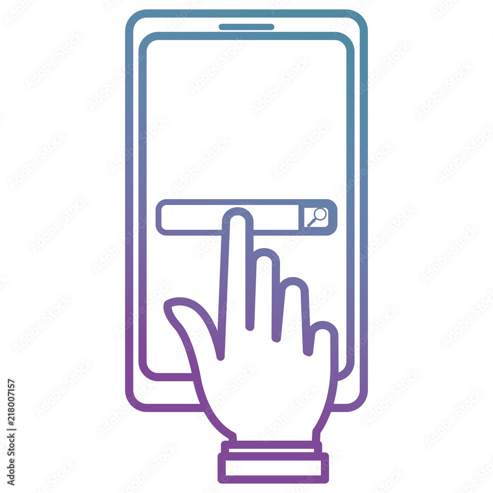 Obraz premium hand with smartphone device