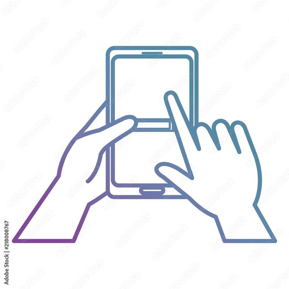 hand with smartphone device hand with smartphone device