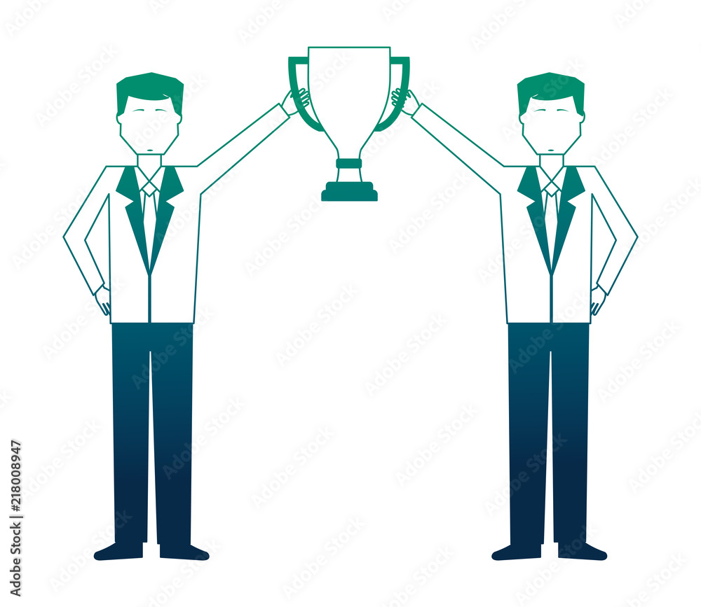 businessmen with trophy cup avatar character businessmen with trophy cup avatar character