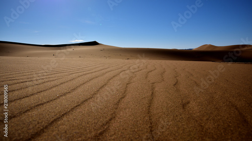 Sandlinien vom Wind erschaffen in der Wüste photo