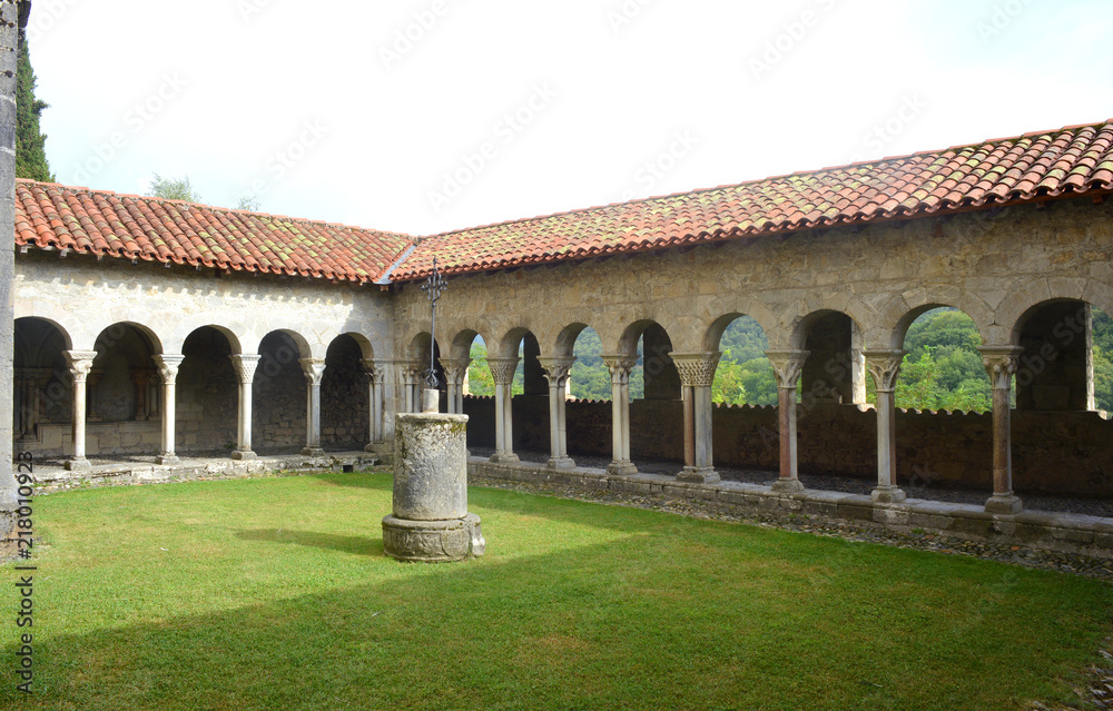 historic yard of the Cathedral St Bertrand de Comminges France