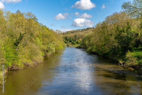 The River Severn in Coalport, Shropshire, England, UK