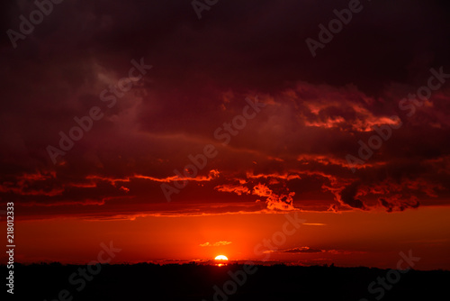 Sunset sky on the beach