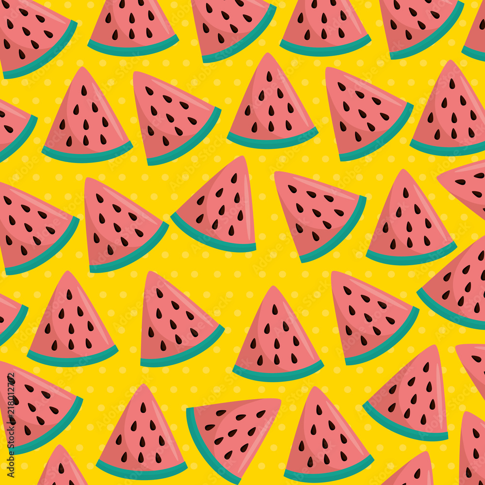 watermelon sliced fruit pattern background watermelon sliced fruit pattern background
