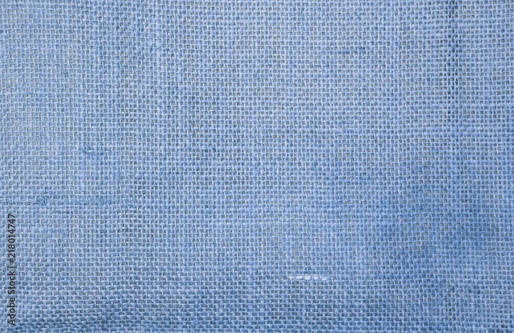 Blue hessian texture background, blank blue nature fiber pattern with vintage blue filter Blue hessian texture background, blank blue nature fiber pattern with vintage blue filter