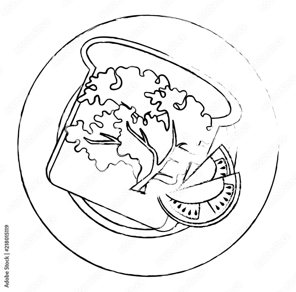 fresh bread with fruits and vegetables vector illustration design