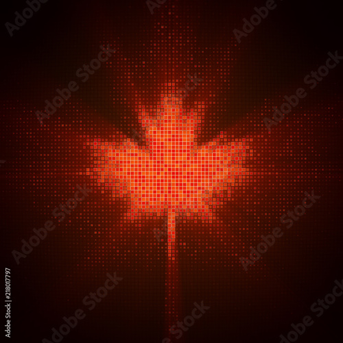 Shiny maple leaf shape of L...