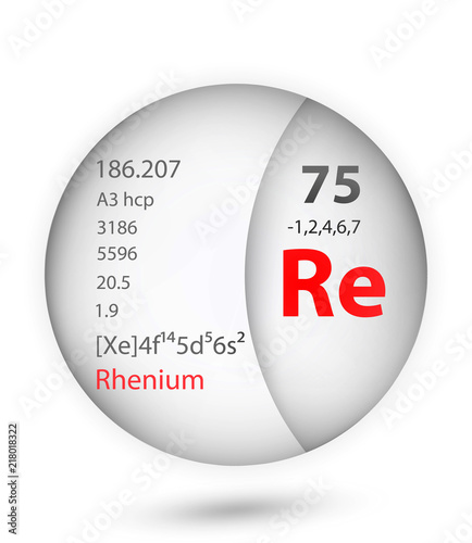 Rhenium icon in badge style