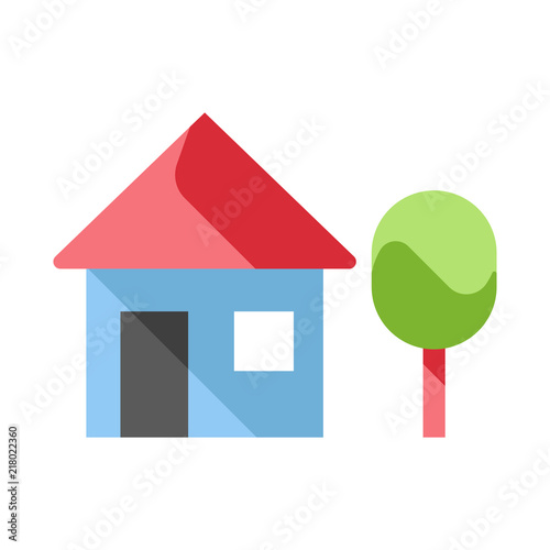House flat illustration