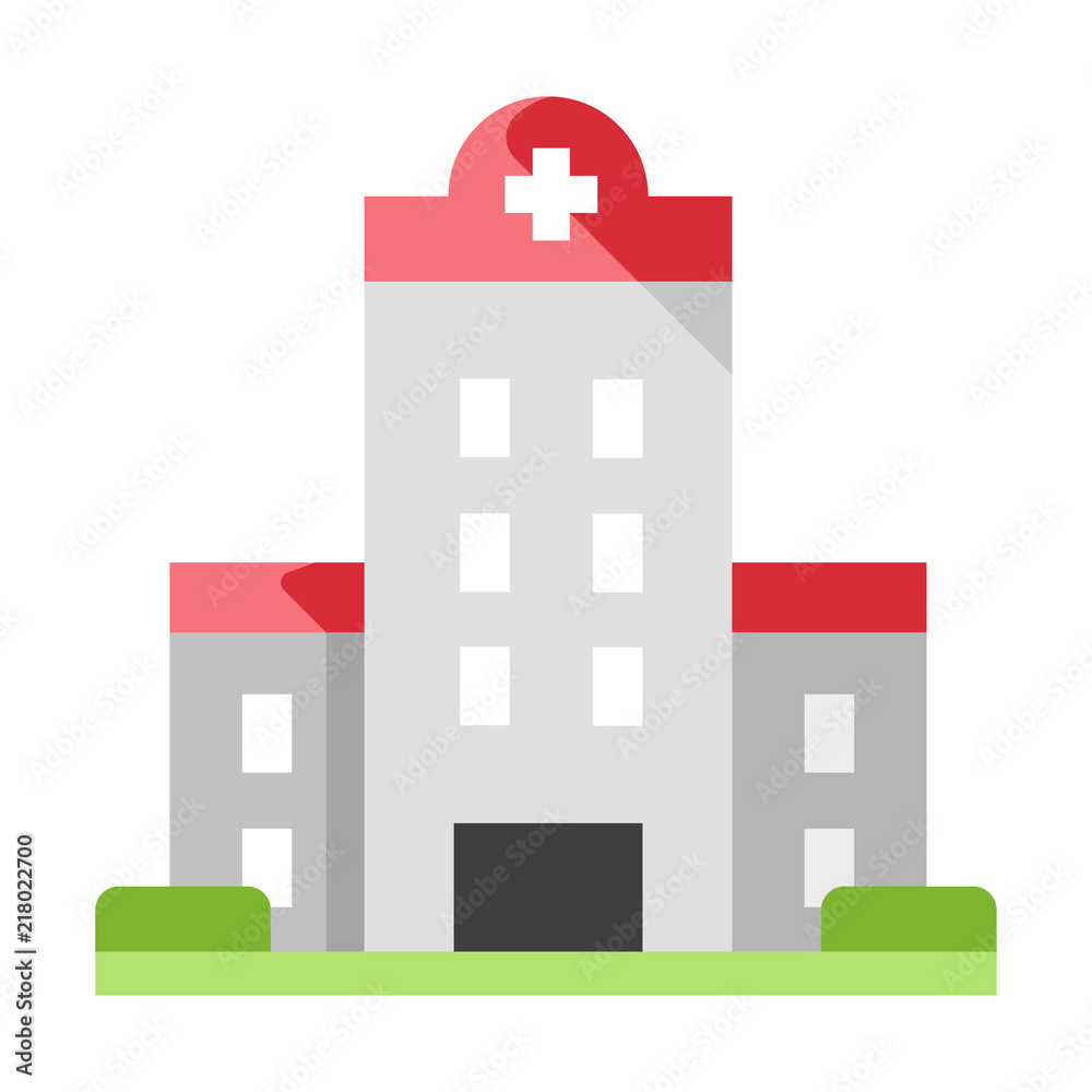 Hospital flat illustration