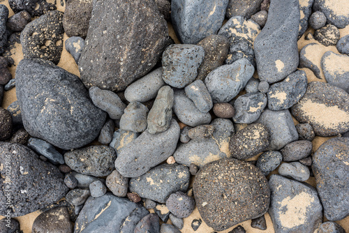 Rocks with sand on the beach