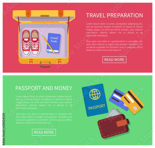 Travel Preparation Text Sample Vector Illustration