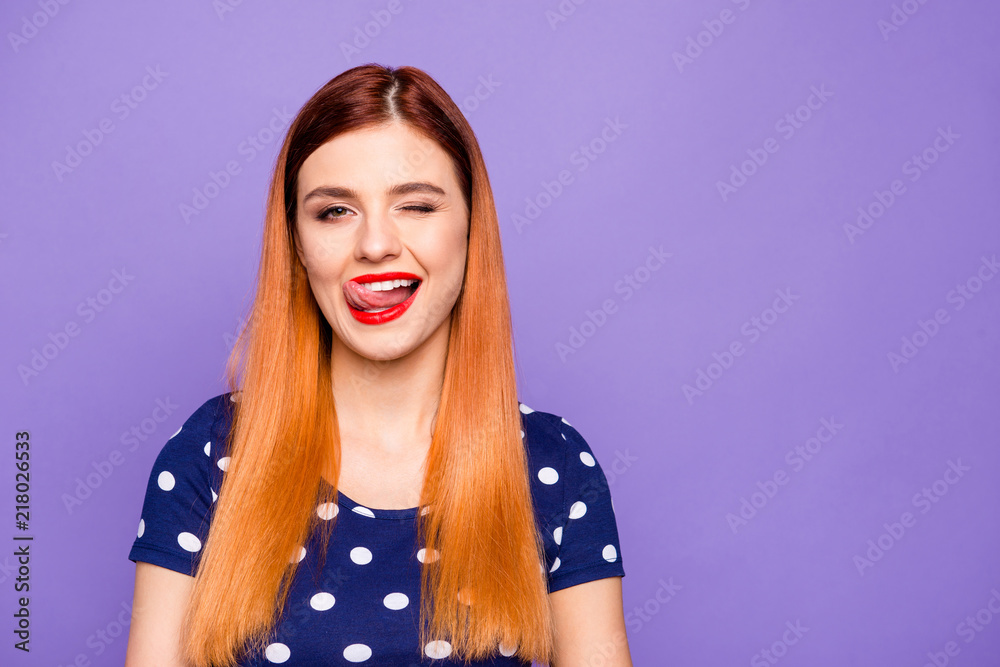 Φωτογραφία You are so sugary Close up photo portrait of pretty attractive