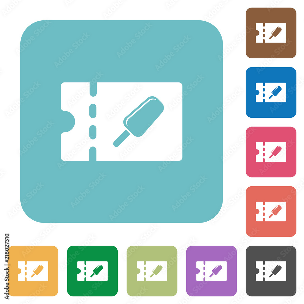 Ice lolly discount coupon rounded square flat icons Ice lolly discount coupon rounded square flat icons
