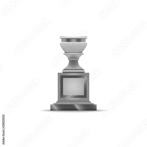 Classic style silver vase