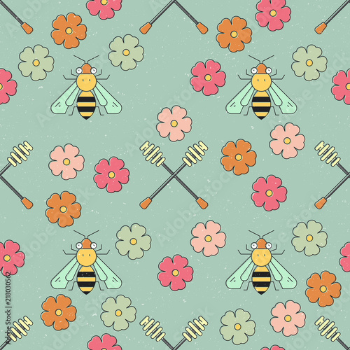 Honey Boundless Pattern