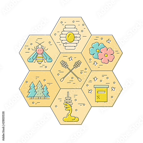 Honey design element