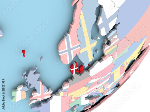 Denmark with flag