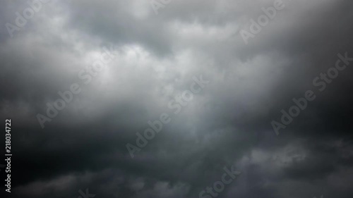 Black Storm Cloud Moving On Sky - Time Lapse