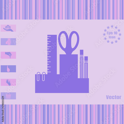 desktop organizer vector icon